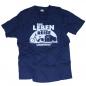 Mobile Preview: T-Shirt Campermarco Motiv "Das Leben ist eine Reise" Farbe navy, Gr. L, 100% Baumwolle