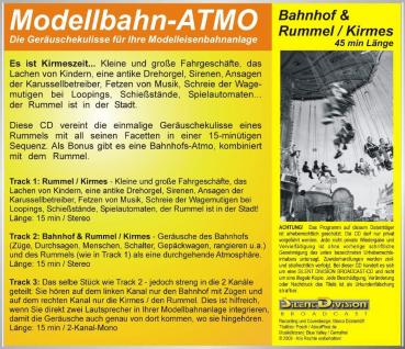CD Modellbahn-Atmo/Die Geräuschekulisse für Ihre Modelleisenbahnanlage (Bahnhof-Rummel/Kirmes)