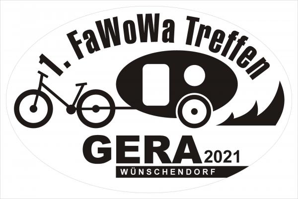 Aufkleber "FaWoWa Treffen 2021 Gera-Wünschendorf"