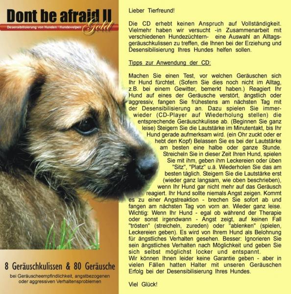 DOWNLOAD Dont be afraid 2 Gold - Desensibilisierung von Hunden/Hundewelpen/Katzen/Pferden - 8 Geräuschekulissen & 80 Geräusche